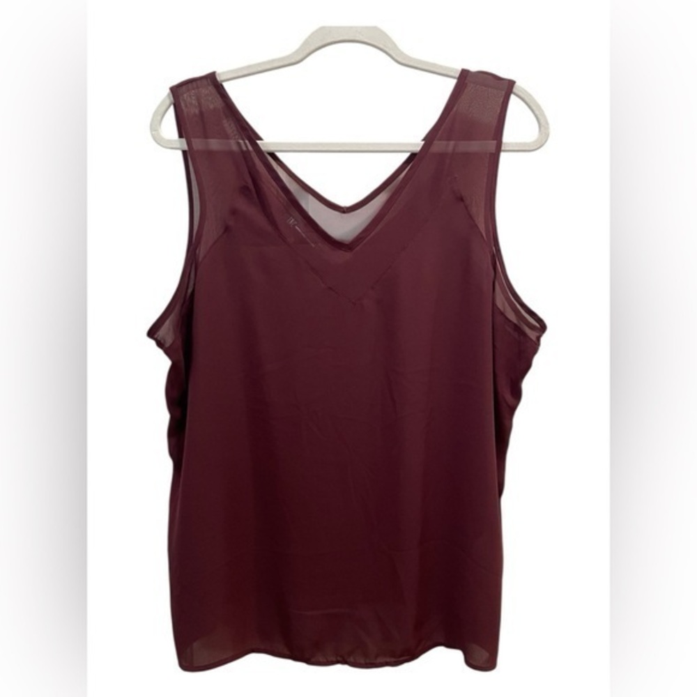 INC Sheer Strap Sleeveless Blouse